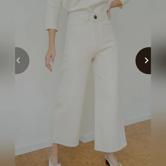 Tribe Alive Cream Wide Leg Jeans - Picture 12 of 15